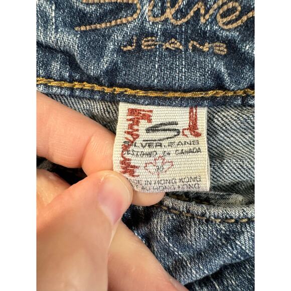 Silver Jeans Tuesday Boot Cut 22” Womens Sz 30 Low Rise Western Glove Works 32* - Picture 2 of 16